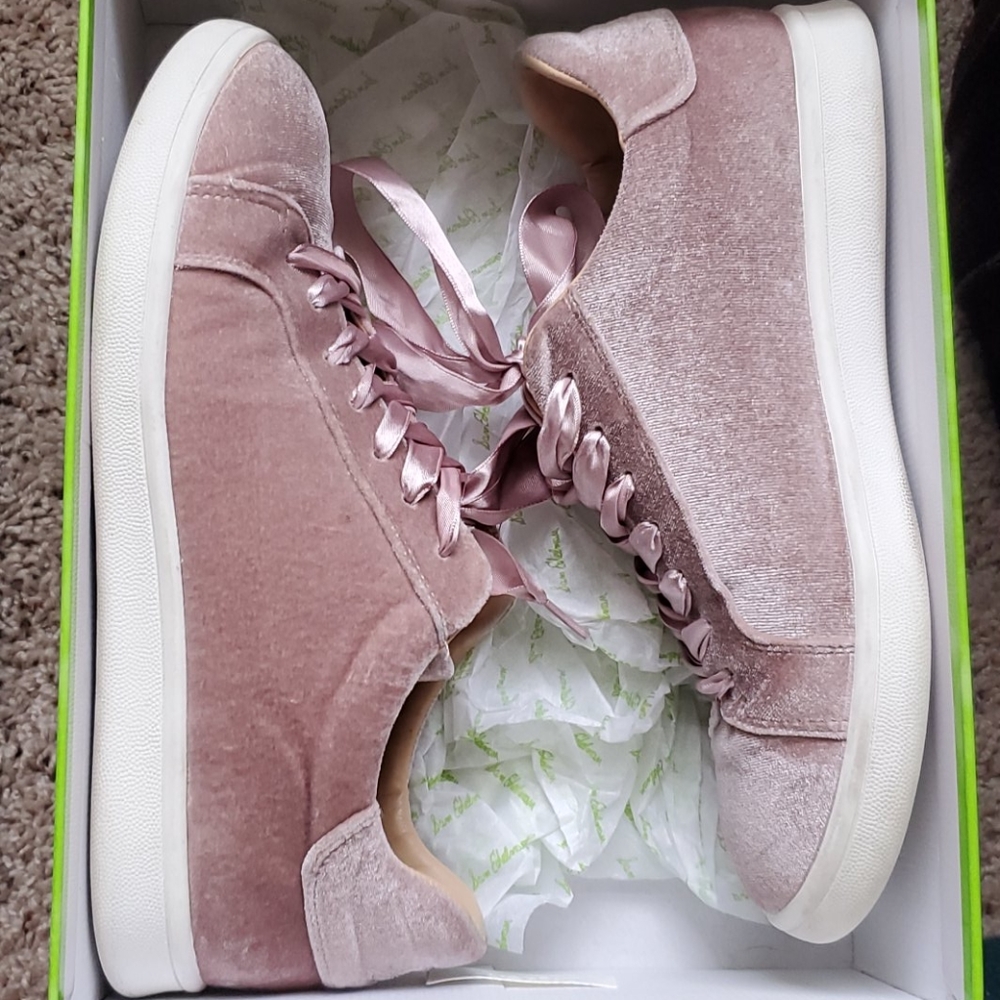 In box Sam Edelman Marlowe velvet sneakers